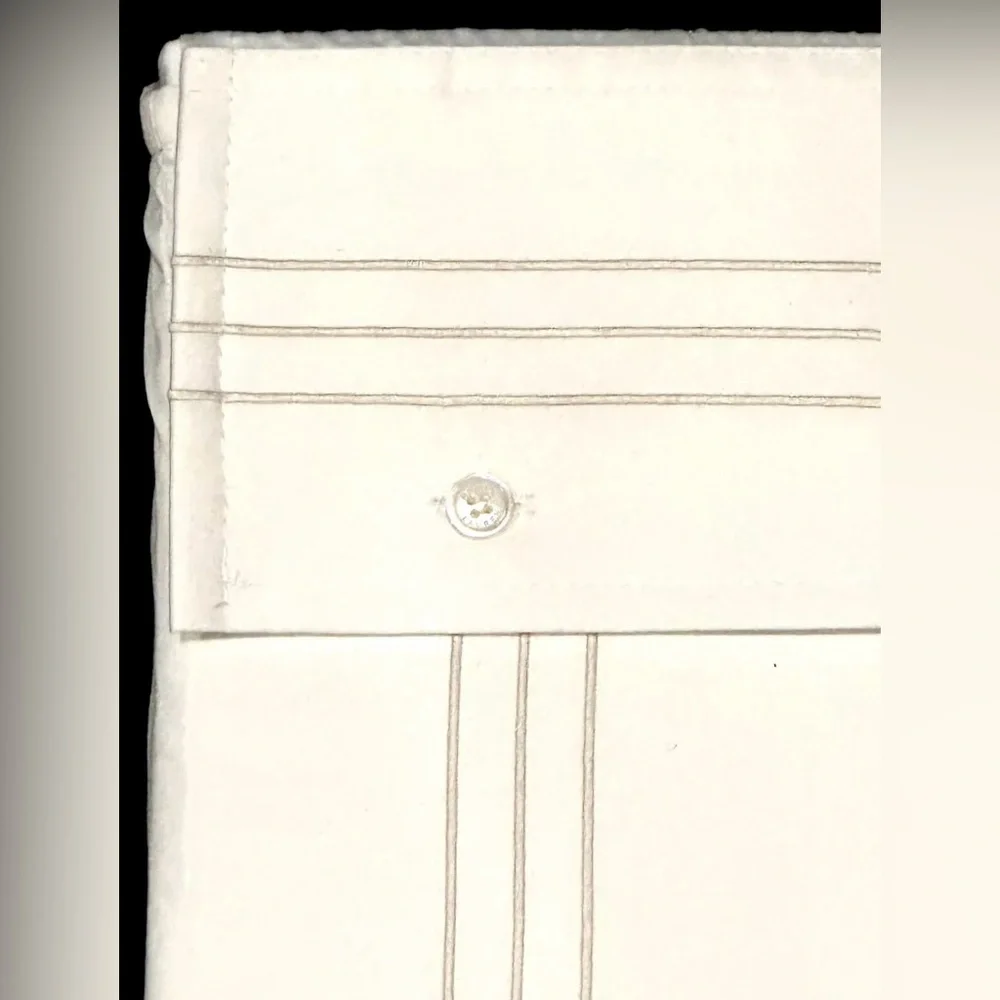 $215 NEW RALPH LAUREN HOME QUEEN FLAT SHEET 624 TC SATEEN HANDKERCHIEF PLATINUM